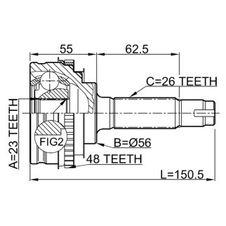 ШРУС наружный FEBEST 0110-010A48 фото 2