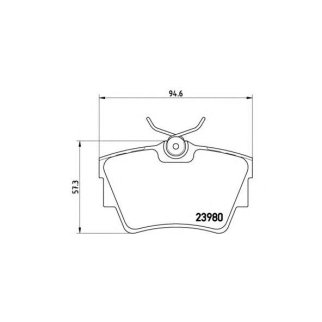 Колодки тормозные задние к-кт Brembo P 59 041 фото