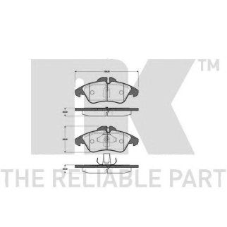 223327NK_колодки дисковые! датч., пласт. Omn MB Vito/Sprinter 2-t/3-t 95-06 фото