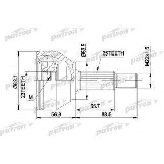 Шрус привода PATRON PCV1354 фото
