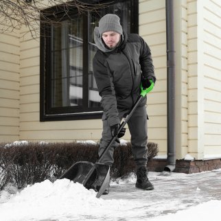 Лопата снеговая пластиковая 550х415х1405мм алюмин. черенок PALISAD ProFi фото 7