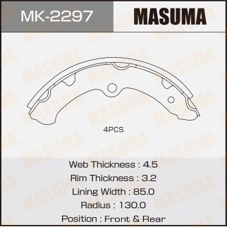 Колодки барабанные к-кт Masuma MK-2297 фото