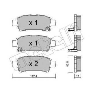 Колодки тормозные к-кт metelli 22-0428-0 фото
