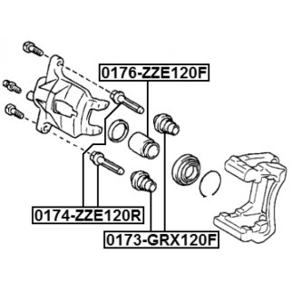 Втулка направляющей суппорта FEBEST 0174-ZZE120R фото 2