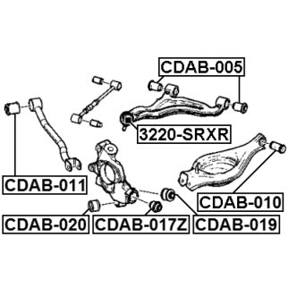 Сайлентблок FEBEST CDAB-010 фото 2