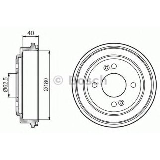 Барабан тормозной HYUNDAI Getz (02-11) задний BOSCH фото