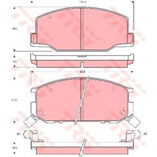 Колодки тормозные передние к-кт TRW GDB1190 фото