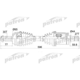 Полуось передняя левая PATRON PDS0421 фото