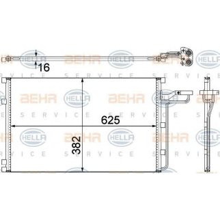 Радиатор кондиционера Hella 8FC 351 307-621 фото 3