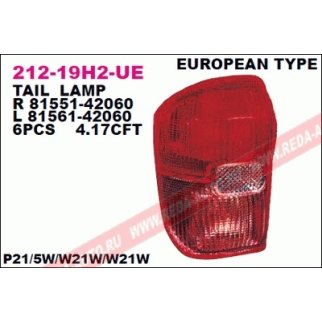 Фонарь задний лев TOYOTA: RAV 4 01- фото