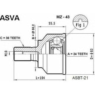 ШРУС наружный 24x55.2x36 фото
