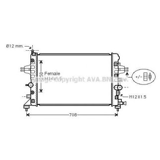 Радиатор основной AVA OL2482 фото