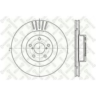 Диск тормозной передний Subaru Impreza 2.0 00&gt; STELLOX 60204412V_SX фото