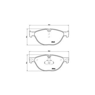 Колодки тормозные передние к-кт brembo P 06 076 фото