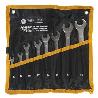 Набор ключей рожковых 8пр планшет ЭВРИКА фото 1