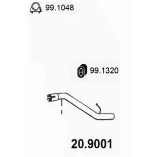 Труба глушителя ASSO 20.9001 фото