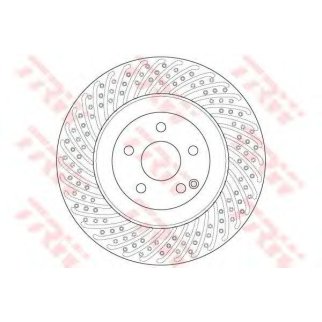 Диск тормозной передний вентилируемый TRW DF6242S фото