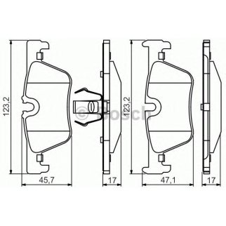 Колодки тормозные задние дисковые к-кт BOSCH 0 986 495 289 фото