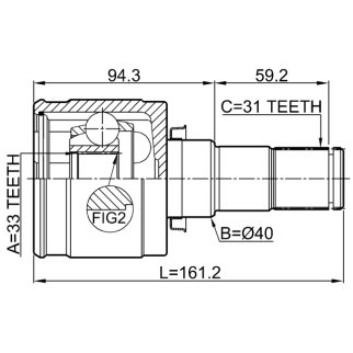 ШРУС внутренний FEBEST 0511-CX5MTLH фото 2