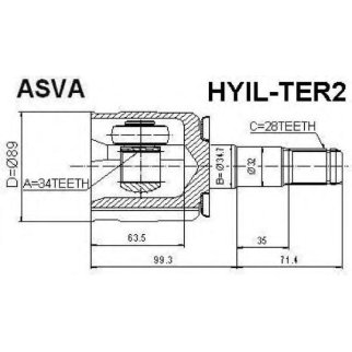 ШРУС внутренний ASVA HYIL-TER фото