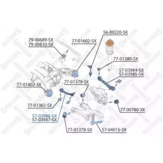 57-03986-SX_рычаг задней подв. верх. лев.! со стопор.гайкойBMW E70/E71/E72 3.0SI-5.0i/3.0d/3.5d 07&gt; фото