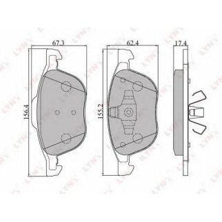 Колодки тормозные передние к-кт LYNXauto BD-3001 фото