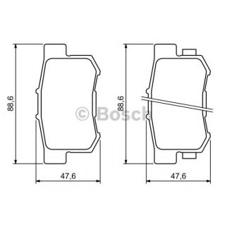 Колодки тормозные задние дисковые к-кт BOSCH 0 986 494 233 фото