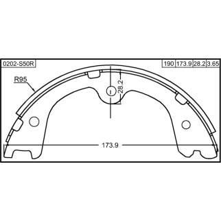 Колодки барабанные к-кт FEBEST 0202-S50R фото 2