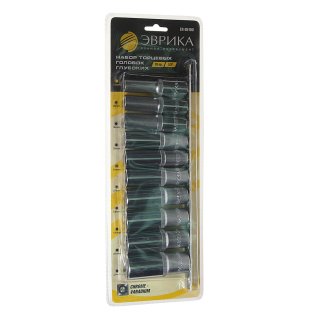 Набор головок торцевых 1/2" глубоких 10пр ЭВРИКА фото