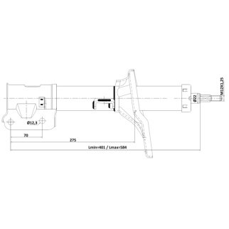 Амортизатор передний FEBEST 12110-018FR фото 2