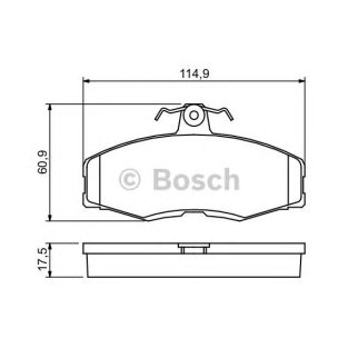 Колодки тормозные SKODA Felicia (94-01) передние (4шт.) BOSCH фото