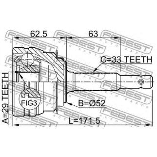 ШРУС наружный FEBEST 1110-ESP фото