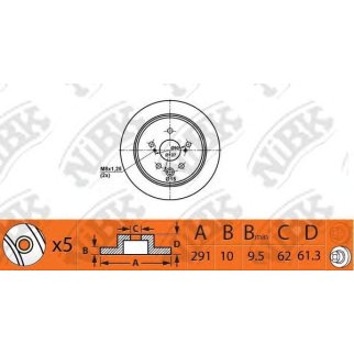 Диск тормозной NiBK RN1438 фото