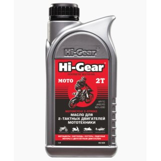 Масло моторное HI-GEAR для двухтактных двигателей мототехники 1л фото