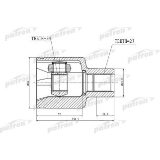 Шрус привода PATRON PCV3022 фото
