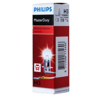 Лампа 24V H3 70W PK22s PHILIPS MasterDuty 1 шт. картон 13336MDC1 фото
