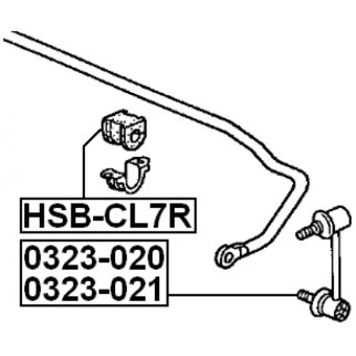 HSBCL7R_втулка стабилизатора заднего! Honda Accord 2.0-2.4/2.2CTDi 03> фото 2