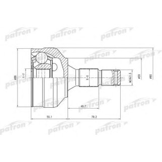 Шрус привода PATRON PCV1455 фото