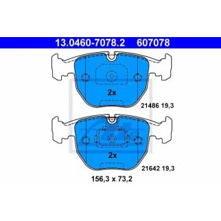 Колодки тормозные передние к-кт ATE 13.0460-7078.2 фото