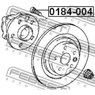 Шпилька колеса FEBEST 0184-004 фото