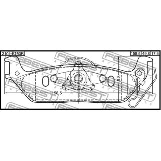 Колодки тормозные задние к-кт FEBEST 2101-F150R фото