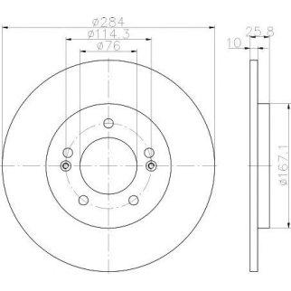 Диск тормозной задний MINTEX MDC2484 фото