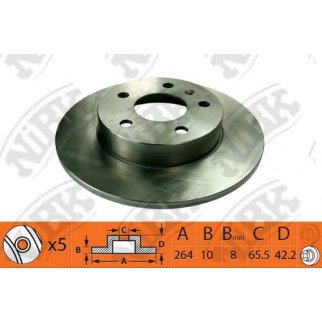 Диск тормозной задний NiBK RN1380 фото