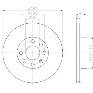 Диск тормозной передний вентилируемый MINTEX MDC693 фото
