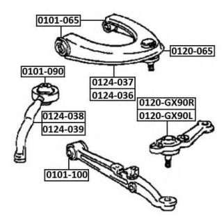 Сайлентблок ASVA 0101-065 фото