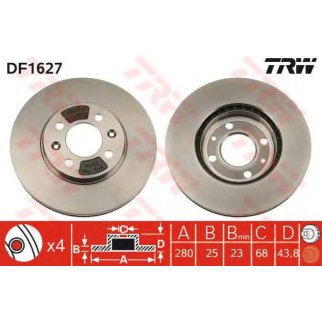 Тормозной диск DF1627 фото