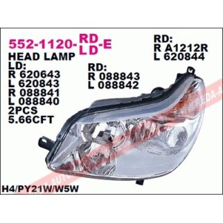 Фара правая DEPO 552-1120R-LD-E фото