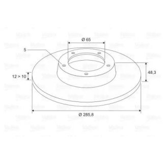 Диск тормозной Valeo 297031 фото