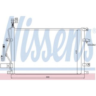Радиатор кондиционера Nissens 94525 фото