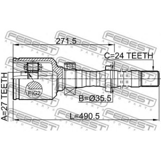 Шрус внутренний правый 27x35.5x24 фото